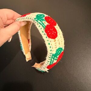 NEW Cherry knit hair band bohemian hippie look